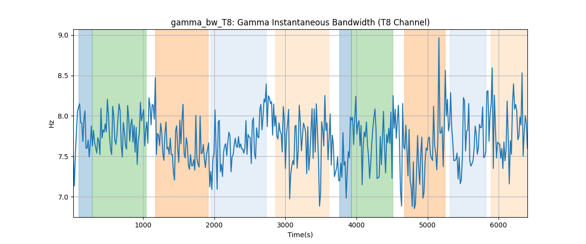 gamma_bw_T8: Gamma Instantaneous Bandwidth (T8 Channel)