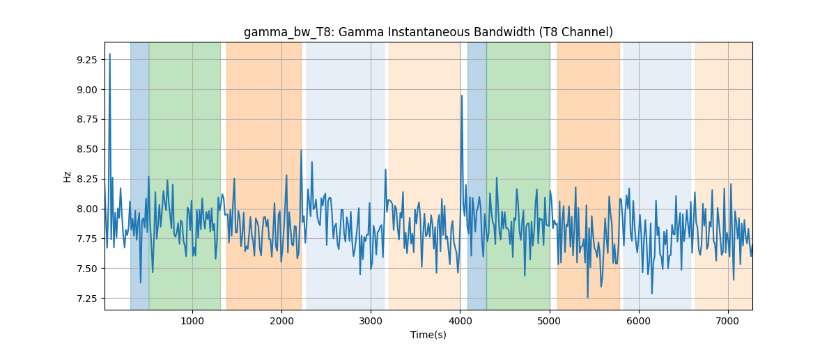 gamma_bw_T8: Gamma Instantaneous Bandwidth (T8 Channel)