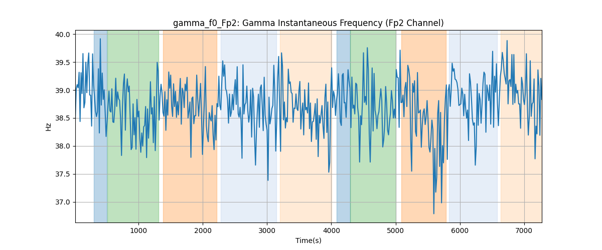 gamma_f0_Fp2: Gamma Instantaneous Frequency (Fp2 Channel)