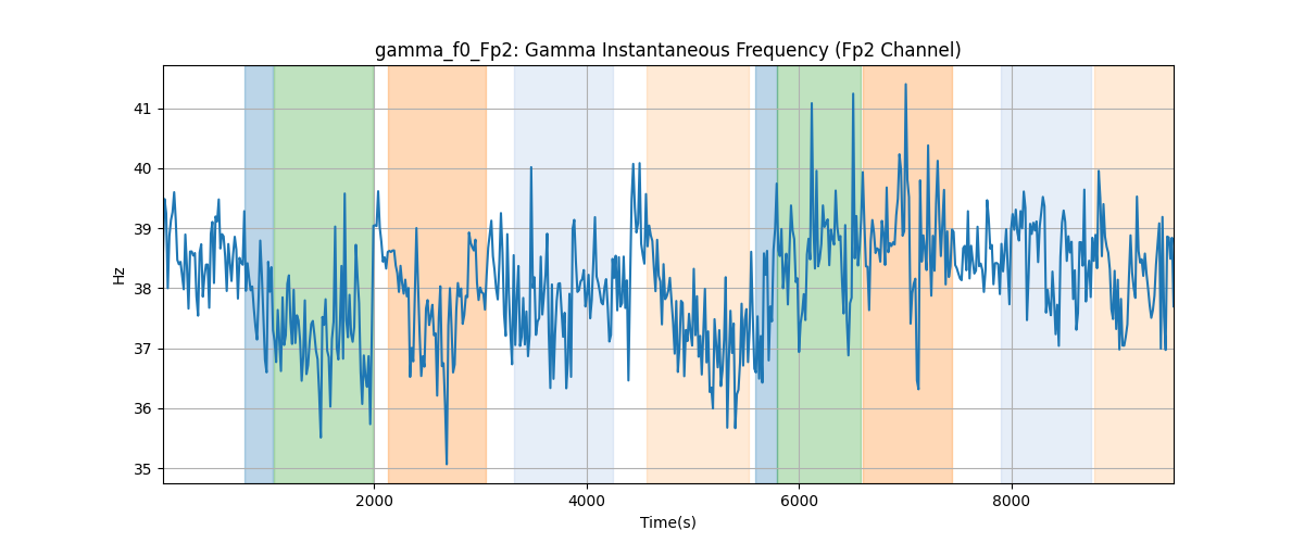 gamma_f0_Fp2: Gamma Instantaneous Frequency (Fp2 Channel)