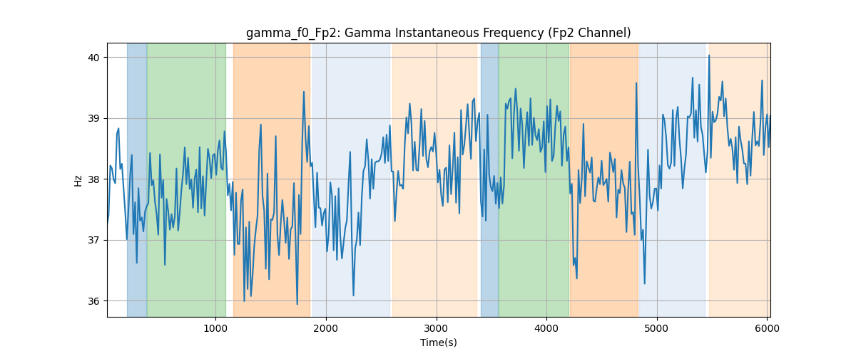 gamma_f0_Fp2: Gamma Instantaneous Frequency (Fp2 Channel)