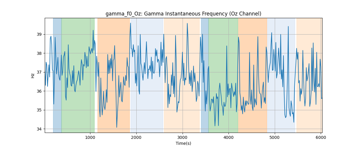 gamma_f0_Oz: Gamma Instantaneous Frequency (Oz Channel)