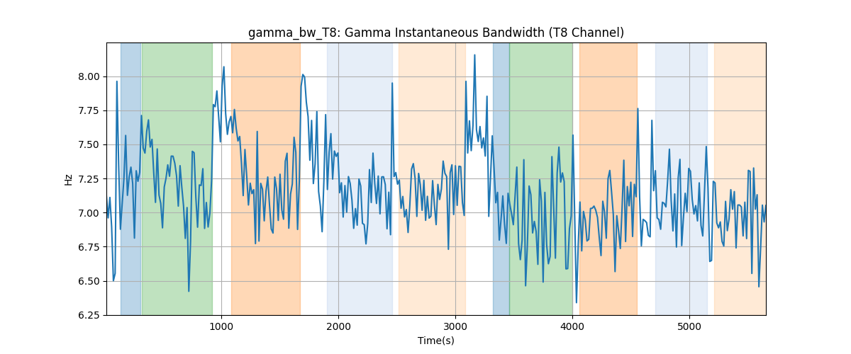 gamma_bw_T8: Gamma Instantaneous Bandwidth (T8 Channel)